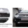 Защита радиатора "Standart" Citroen C4 седан (2013-2016) чёрная купить недорого с доставкой в Калининград