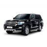 Защита переднего бампера двойная с зубьями d63/63мм (НПС) Toyota Land Cruiser 200 (2014-н.в.) купить недорого с доставкой в Калининград